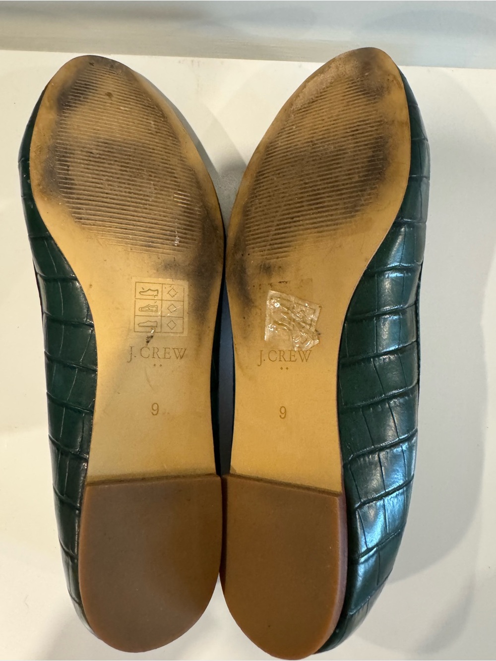 J.Crew crocodile-embossed ballet flats - Picture 3 of 3